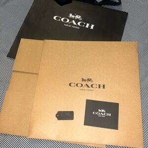 Coach shopping Bag and medium Box plus